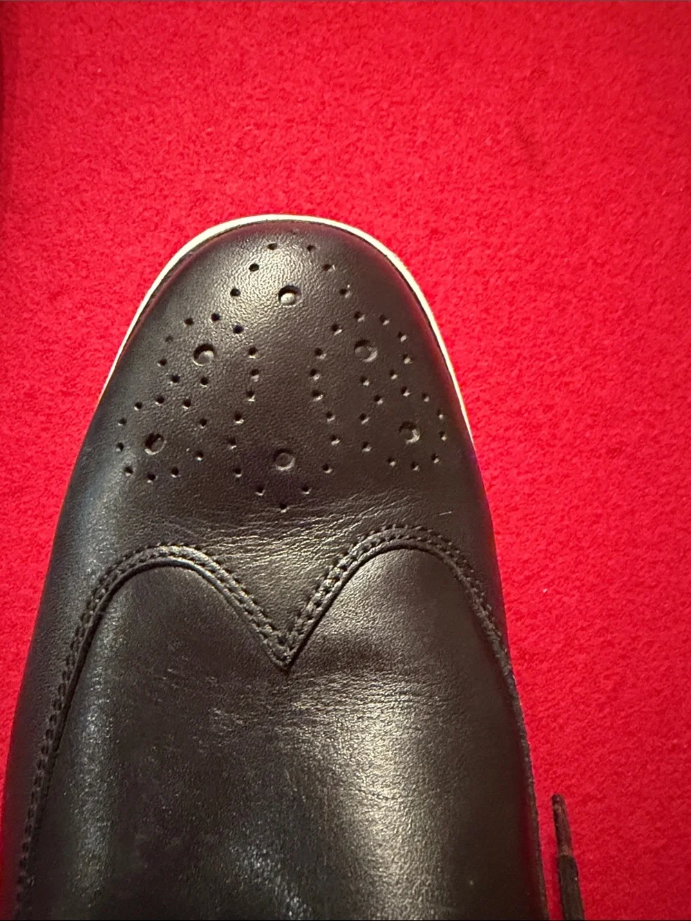 Men's ROCKPORT Black Leather Wingtip Lace-Up Dress Shoes